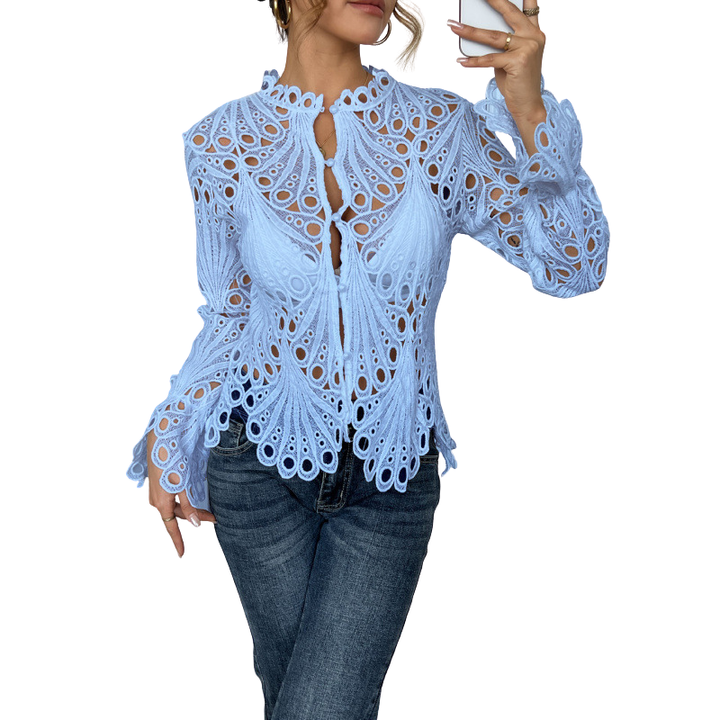 TINA™ – Chic Flounce Sleeve Blouse