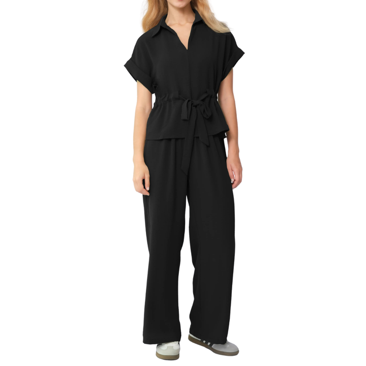 DELIA™ – Relaxed Drawstring Lounge Two-Piece Set