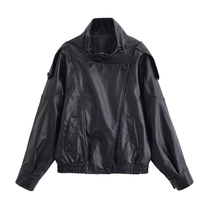 REMY™ – Asymmetrical Zip-Up PU Leather Biker Jacket