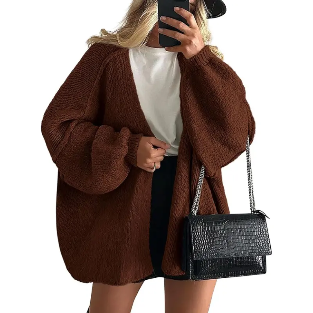 WINONA™ – Cozy Oversized Lantern Sleeve Cardigan