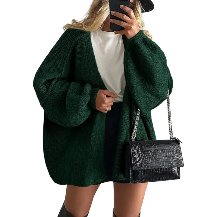 WINONA™ – Cozy Oversized Lantern Sleeve Cardigan