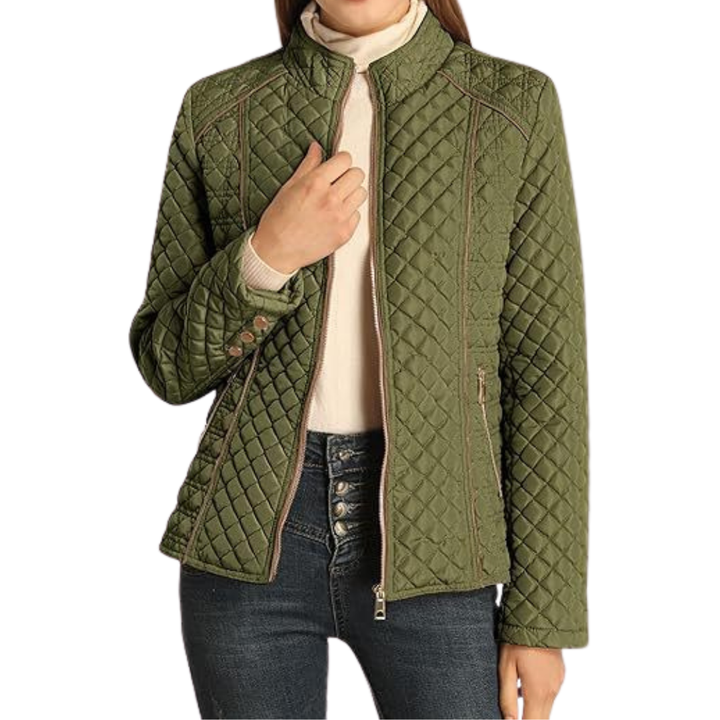 NADINE™ – Lightweight Quilted Stand-Collar Jacket
