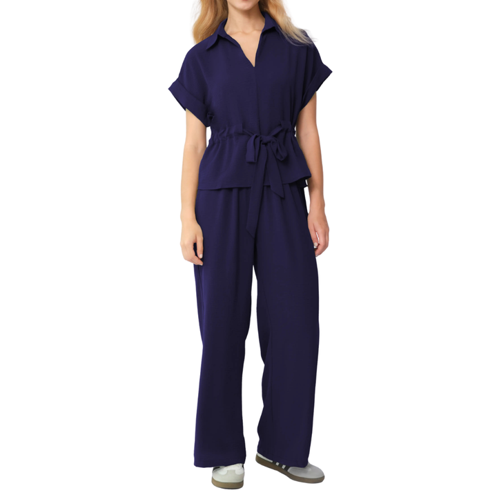 DELIA™ – Relaxed Drawstring Lounge Two-Piece Set