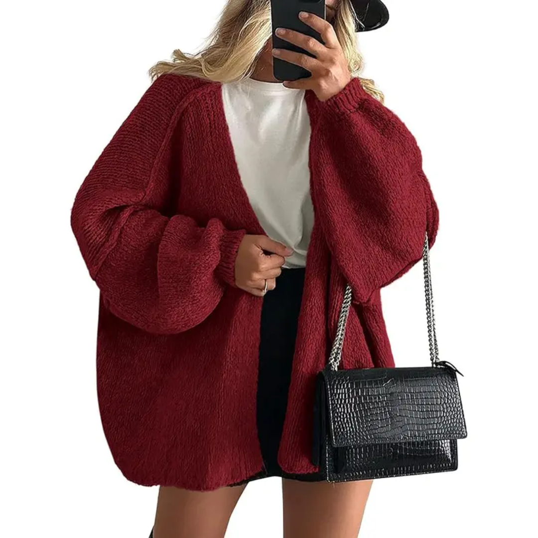 WINONA™ – Cozy Oversized Lantern Sleeve Cardigan