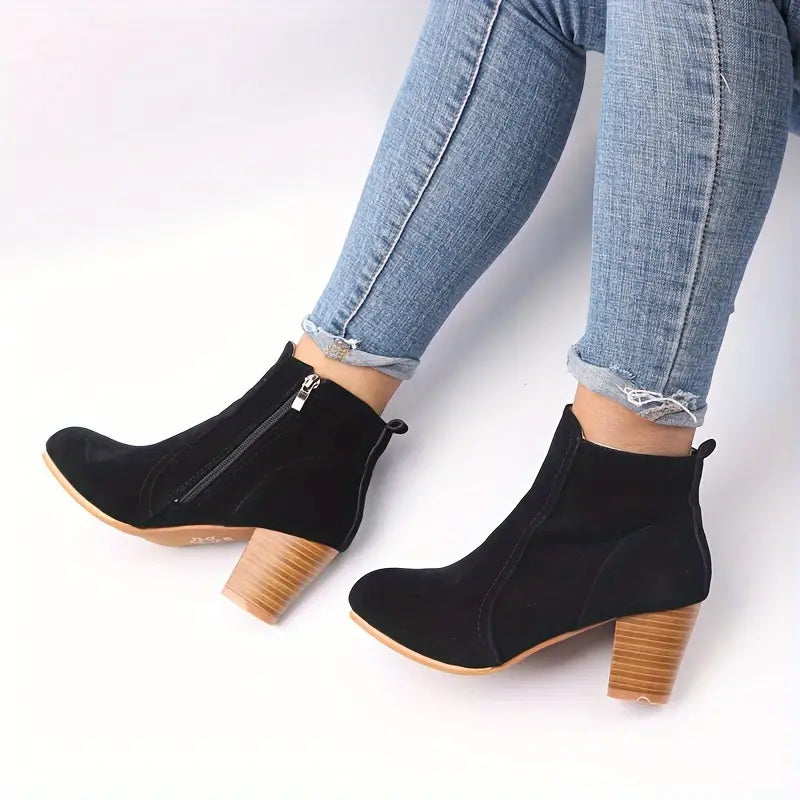 Grace™ ORTHOPEDIC CHUNKY HEEL ANKLE BOOTS